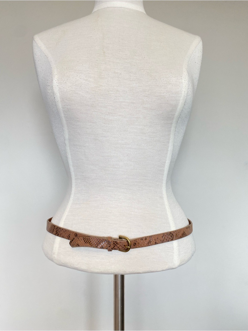Wilfred Italian Leather Snakeskin Print Slim Belt Sz M
